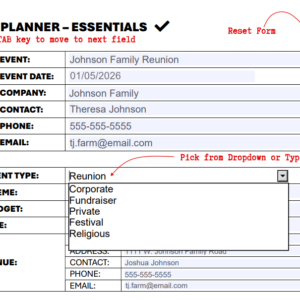 Event Planner - Essentials